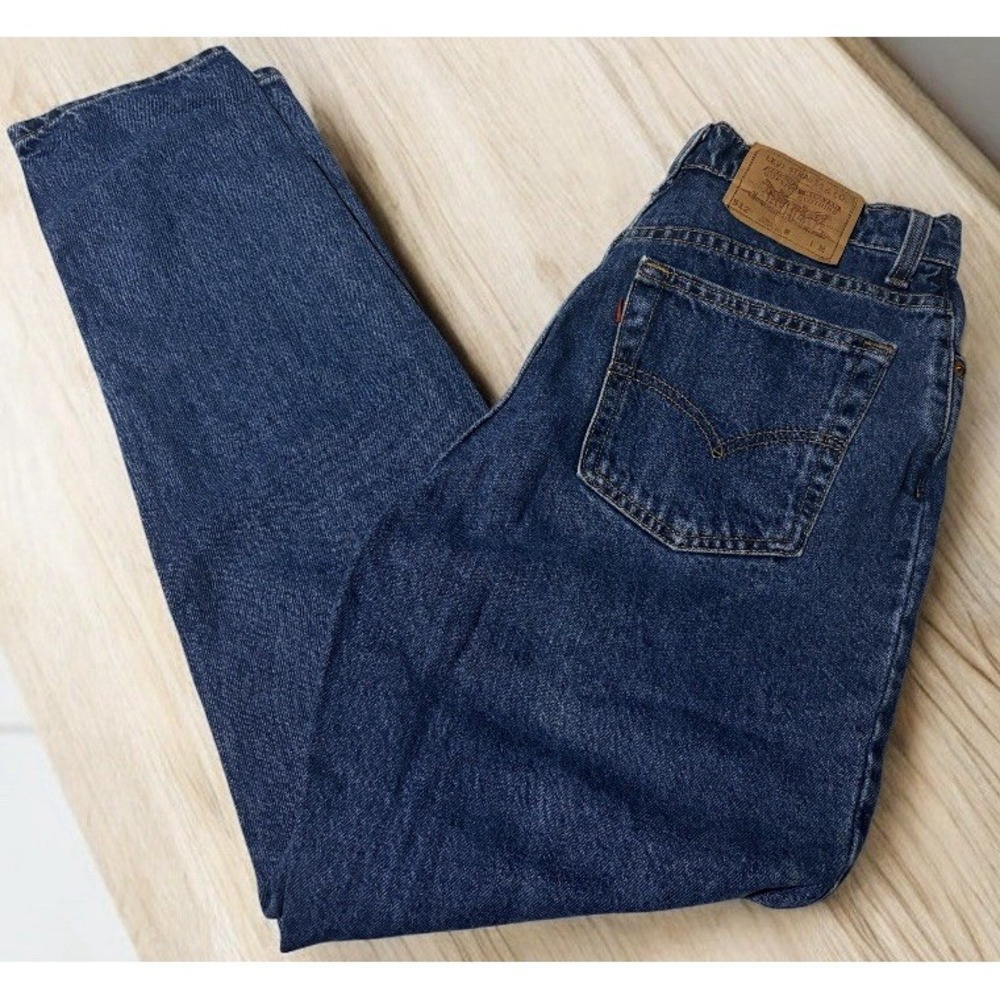 Vtg 1996 LEVIS 512 Slim Fit Tapered Mom Medium Blue Jeans, Womens 13, 30W x 30L